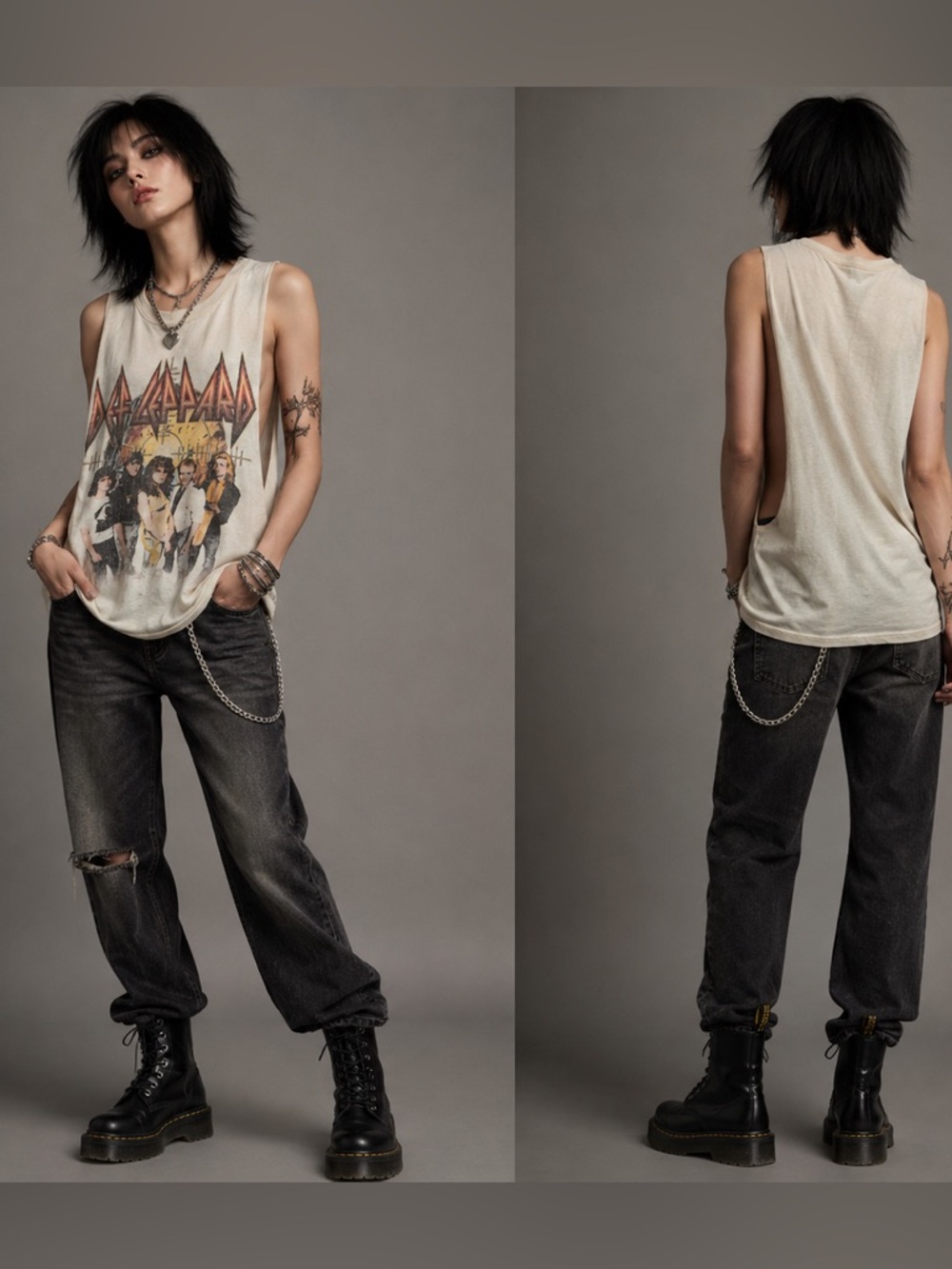 Def Leopard Cut off Grunge Tank